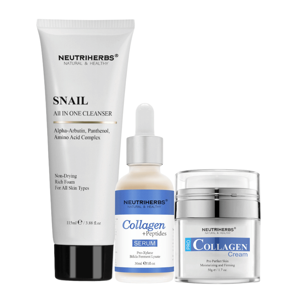Firming Routine Kit met Collagen Peptide Serum, Pro Collagen Cream en Snail Cleanser