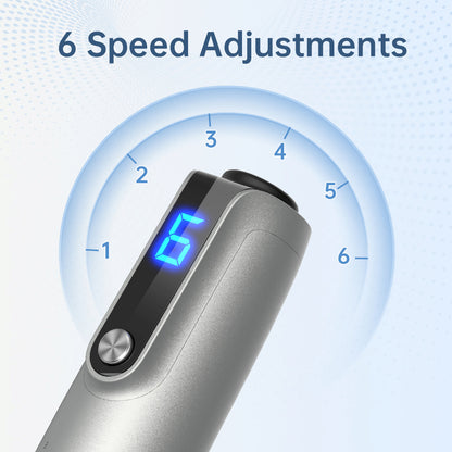 Dr. Pen M8S microneedling-pen met zes verstelbare snelheidsniveaus en duidelijke LED-display voor precieze huidbehandeling.